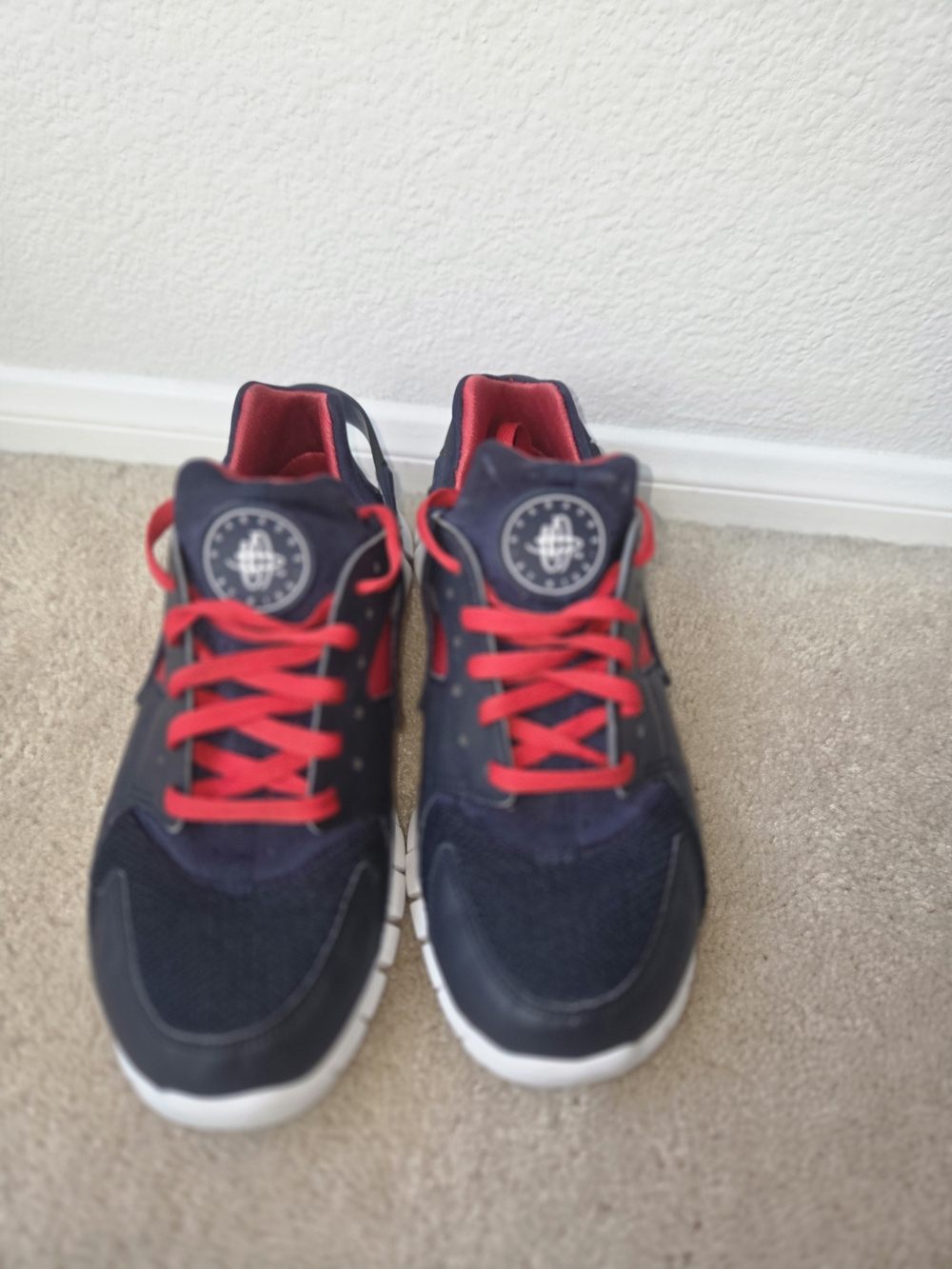 Nike Huarache Men’s Running Shoes Sz 9 Blue & Red